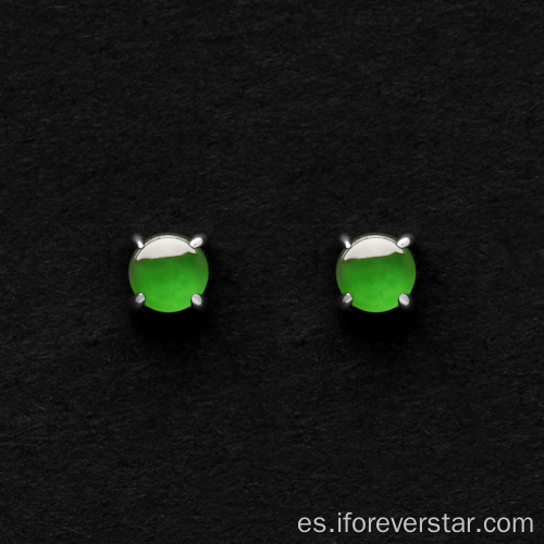 Pendientes de pernos Jadeite en forma de C